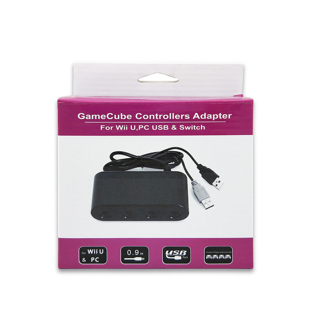 4 Ports USB Converter for Nintendo Wiis U GameCube NGC Controller USB Adapter for Nintendo Switch NGC/Wii U/PC