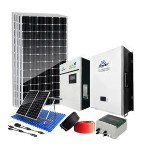 Лидер продаж, 3,5 кВт, 48 В, комплект солнечных панелей с питанием, 5,12 кВтч, аккумуляторы LiFePO4 и инвертор, однофазный