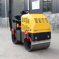Compacteur routier vibrant à double tambour, diesel/essence, certifié CE, pour le compactage de l'asphalte, du gravier et du sol