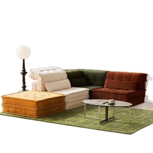 Canapé-lit modulaire pliable en tissu, moderne et simple, pour salon et petit <span class=keywords><strong>appartement</strong></span>, en forme de bloc de tofu, avec mousse haute densité - Product Image 5