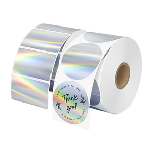 Etiqueta térmica holográfica lisa customizável do laser etiqueta de prata adesiva personalizada para desenhos animados para imprimir - Product Image 2