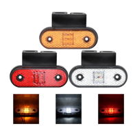 Feux latéraux LED 24V pour camion, nouveau modèle avec base en caoutchouc, réflecteur intégré, montage sur support, lampes latérales LED pour remorque