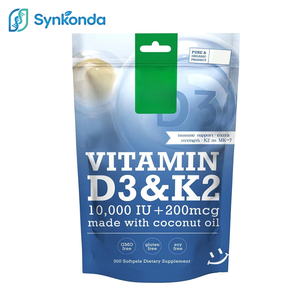 OEM <span class=keywords><strong>Vitamine</strong></span> D3 K2 300 gélules molles avec huile de noix de coco, complément 2-en-1 Vitamines D & K Complex pour la santé des os, des dents, des articulations et la défense immunitaire - Product Image 1