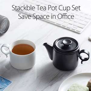 Set di teiera in ceramica 2021 OEM con infusore e tazza da 7.7 once, tè portatile per un Set con 8.5oz <span class=keywords><strong>Kung</strong></span> <span class=keywords><strong>Fu</strong></span> tè per tè sfuso o caffè - Product Image 5