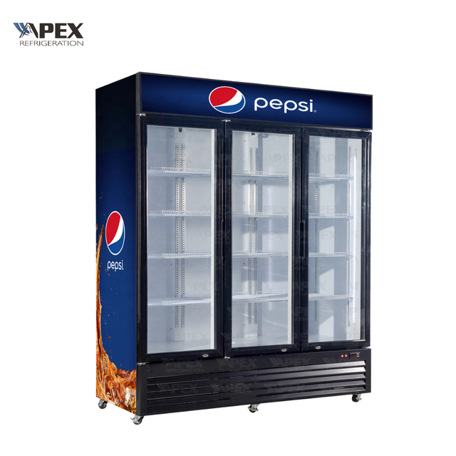 Commercial showcase Display 3 Door Commercial Fridge Beverage Cooler Fridge Beverage Cooler for Convenience Store