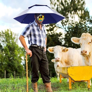 Factory Stock <b>Umbrella</b> High Quality Hands-free Hat <b>Umbrella</b> Head <b>Umbrella</b> Easy Wear for Farmer and Hiking - Product Image 3