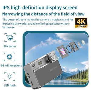 Sourcingark Retro Sliding Digital Camera 4K Compact Pocket Camera with HIgh-quality Sensor 2.8 Inch IPS Screen 16X Zoom M15 - Product Image 3