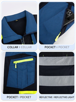 Vêtements de travail durables en ripstop pour hommes avec logo personnalisé, printemps-automne, mineur, construction, électricien, protection de la sécurité au travail