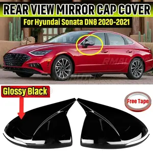 Pair Car Side Rearview <b>Mirror</b> Cover Cap <b>Mirror</b> <b>Shell</b> Case Trim for Hyundai for Sonata DN8 2020-2022 Rear View <b>Mirror</b> Cover Cap - Product Image 1
