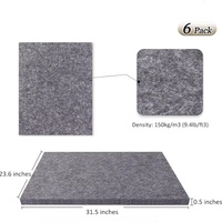 Carrelage de décoration murale moderne pour studio de maison Tableau d'absorption du son pour la réverbération de bruit Echo Dampening Insonorisation Rembourrage de porte Enregistrement de musique