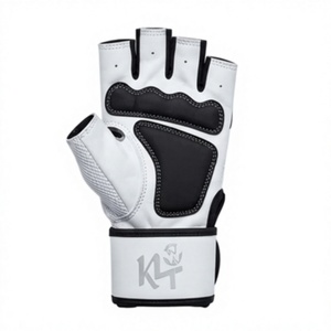 Gants de fitness K4 à demi-doigts en cuir PU avec sangle de poignet réglable pour la musculation et l'entraînement en salle de sport, unisexe - Product Image 1