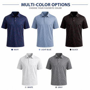 Polo de golf personnalisé pour homme, imprimé abstrait, performance, séchage rapide, extensible, respirant, OEM ODM, marque privée - Product Image 2