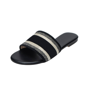 Sandalias de Diseñador al por Mayor con Bordado, Sandalias Planas de Playa de Lujo para Mujer, Sandalias de Diseñador de Lujo para Mujer - Product Image 5