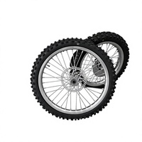 Nouvel ensemble de roues de 19/16 pouces avec jantes peintes latéralement, pneus tout-terrain argentés, chaîne, pignon et frein à disque pour Surron Light Bee Talaria 3x 4x