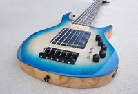 Guitare basse électrique Flyoung 6 cordes, fabrication haut de gamme, placage en érable flammé