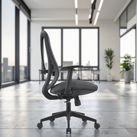 Chaise de bureau ergonomique moderne et confortable en maille, avec roulettes pivotantes, support lombaire réglable, structure en plastique, certifiée