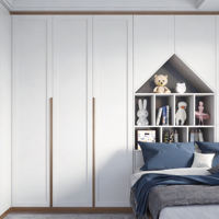 Ensemble de chambre à coucher en bois efficace et peu encombrant, multifonctionnel, avec armoire intégrée, lit et bureau pour ordinateur portable, pour une utilisation moderne à la maison, à l'hôtel ou à l'hôpital