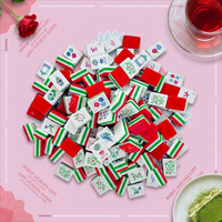 Boutique 160 – Édition Zen Pastel Vert Magenta de Luxe Moderne en Mélamine Gravée à 4 Niveaux pour le Matcha de l'Après-midi