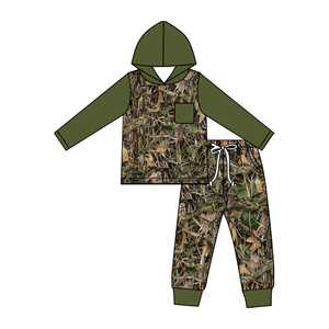 Ensemble sweat à capuche et pantalon personnalisé pour garçons, tenues de chasse d'automne, vente en gros, vêtements pour frères, vêtements pour tout-petits, boutique de vêtements pour enfants, vêtements d'usine - Product Image 5