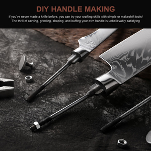 XITUO Lames de couteaux de cuisine vierges 1 à 9 pièces, en acier Damas 67 couches, pour montage DIY, haute dureté, outils de cuisine utilitaires, cadeau - Product Image 5