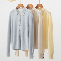 Großhandel Reiner Kaschmir-Pullover Damen Gestreiftes Strickshirt Schickes Hemd Hochwertiges Oberteil