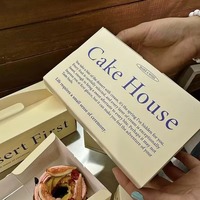 Boîte d'emballage de gâteau rigide pliable de luxe avec logo personnalisé, réutilisable, imperméable, écologique, en papier, avec poignée