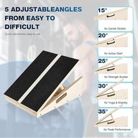 Planche d'étirement incliné réglable Surface antidérapante Planche d'étirement en bois Plaque d'étirement de pied de jambe domestique