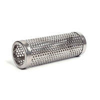 Tube de fumée pour barbecue en acier inoxydable 304 perforé, de petite taille, avec écran, pour petit barbecue