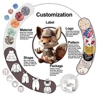 Peluche personnalisée mignonne Shiba Inu Corgi en coton, poupée en peluche douce avec rembourrage en PP, oreiller chien mignon en polyester, fabricant OEM