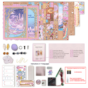 Kit de construction de château féérique LED Tonecheer Sweet Dream DIY pour fille, cadeau d'anniversaire, boutique de jouets - Product Image 6