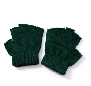 Gants d'été tricotés sans doigts <span class=keywords><strong>pour</strong></span> enfants, cabas à demi-doigt, couleur unie, garçons et filles, bon marché, - Product Image 2