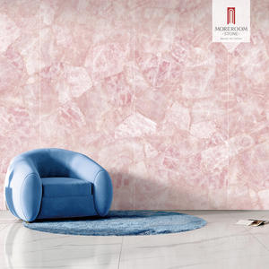2800x1200mm Patrón de piedras preciosas artificiales Losas de encimera de cocina de piedra sinterizada rosa de gran tamaño - Product Image 4