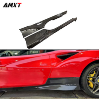 Kualitas tinggi pengiriman cepat seluruh harga diskon serat karbon kering OEM perangkat badan rok samping untuk Ferrari SF90