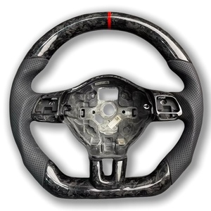 พวงมาลัยปลอมพร้อมตะเข็บสีแดงอุปกรณ์แต่งรถสำหรับ Volkswagen VW <span class=keywords><strong>Golf</strong></span> MK6 GTI <span class=keywords><strong>R</strong></span> <span class=keywords><strong>Scirocco</strong></span> <span class=keywords><strong>R</strong></span> <span class=keywords><strong>line</strong></span> - Product Image 1