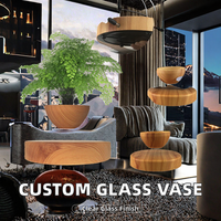 Vase dôme terrarium Art Déco sur mesure en borosilicate transparent, vase de sol pour décoration florale et présentation sur table