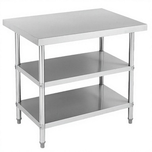 Tavolo di Preparazione <span class=keywords><strong>Alimenti</strong></span> in Acciaio Inox di Alta Qualità per Cucine Commerciali, Banco da Lavoro in Acciaio Inox 201/304 per Hotel - Product Image 5