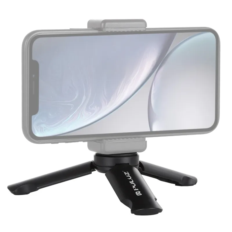 PULUZ Mini trípode portátil plegable plástico Selfie Stick trípode para teléfono móvil