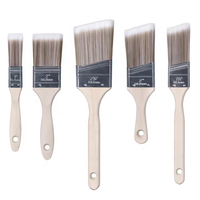 Ensemble de 5 pinceaux de peinture de qualité industrielle/DIY pour la peinture murale, les meubles et la décoration artistique