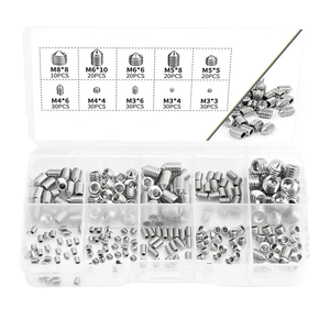 Kit d'assortiment de vis et boulons à tête hexagonale en acier inoxydable plaqué argent, 320 pièces, M2-M5, écrous et rondelles métriques - Product Image 1