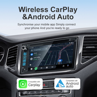 Reproductor de Auto SEMAITU de 6.2 Pulgadas y 2 Din con DSP, Montaje en el Tablero, Pantalla Táctil, Mirror Link, Manos Libres, CarPlay, Android Auto, FM/USB