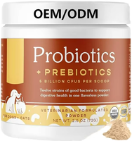 Probiotik Bubuk untuk Anjing - Kesehatan Pencernaan, Penyerapan Cepat, Vitamin E, Suplemen Nutrisi Aman, Bebas Biji-bijian, Alami, Sensitif, Semua Jenis