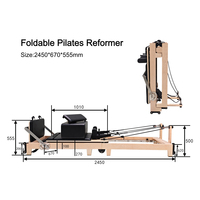 Reformer de Pilates professionnel pliable en bois d'érable avec conception OEM/ODM pour studio de Pilates et yoga & fitness à domicile