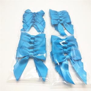 Fiocco in Nastro Blu Preconfezionato con Clip Dorate, Bestseller per Confezioni - Product Image 5