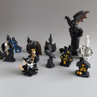Micro-paysages style campagnard américain, artisanat en résine pour Halloween, accessoires DIY, panneaux de stationnement et décorations de bureau