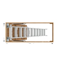 Rangement facile en usine Échelle de grenier robuste et durable à usage familial Échelle d'extension flexible Escaliers de pavillon pliants