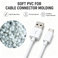 Granulés de PVC souple directement de l'usine, dureté Shore A 50-98, pour gaine de câble de données et manchon de câble d'alimentation personnalisés