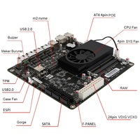Pen-tium N6005 NAS industri Motherboard Firewall Routing 4x Inte1 i226-V LAN 2 * M.2 NVMe 6 * SATA3.0 2 * DDR4 DP1.4 HD2.0 Mini ITX