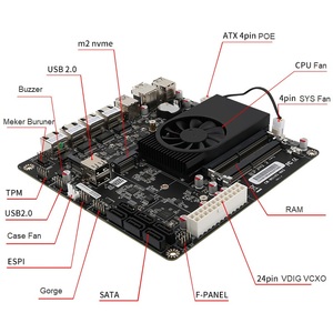 PEN-TIUM N6005 placa base NAS Industrial cortafuegos enrutamiento 4x Inte1 LAN 2 * M.2 NVMe 6 * SATA3.0 2 * <span class=keywords><strong>DDR4</strong></span> DP1.4 HD2.0 Mini ITX - Product Image 2