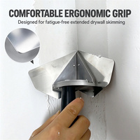 Outil professionnel pour coins de cloisons sèches, réglable, en aluminium et acier, avec guide à fente et poignée en plastique à verrouillage par vis, pour la finition des murs