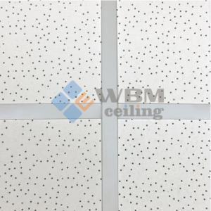 Plaques de plafond suspendu insonorisantes en laine minérale 2x2, panneaux de plafond acoustiques en fibre minérale - Product Image 4